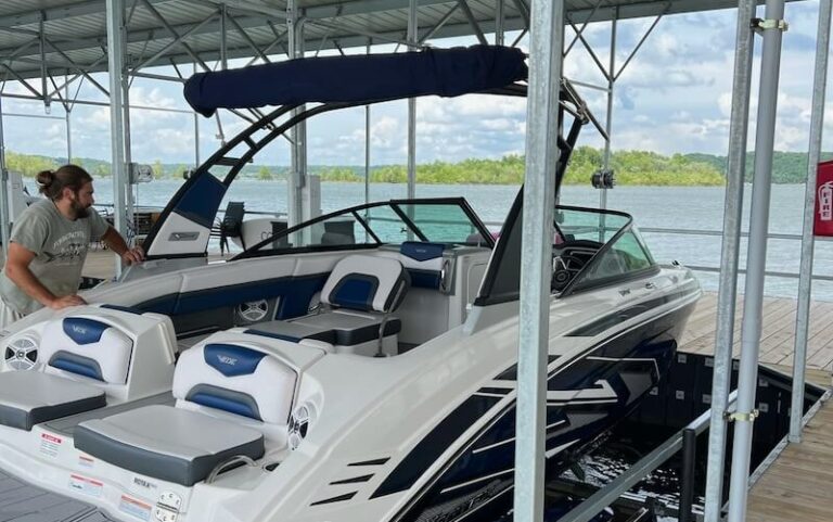 Cleaned boat on Lake Monroe